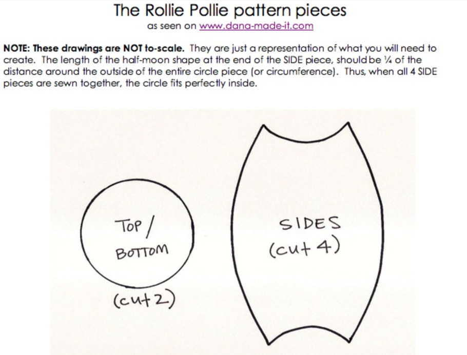 Выкройка пуфика круглого