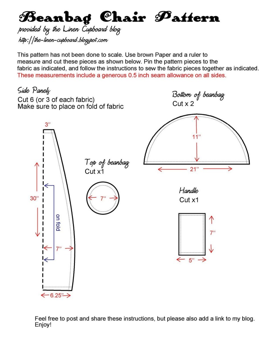 Bean Bag выкройка