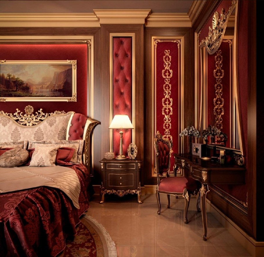 Роскошная спальня в классическом стиле
