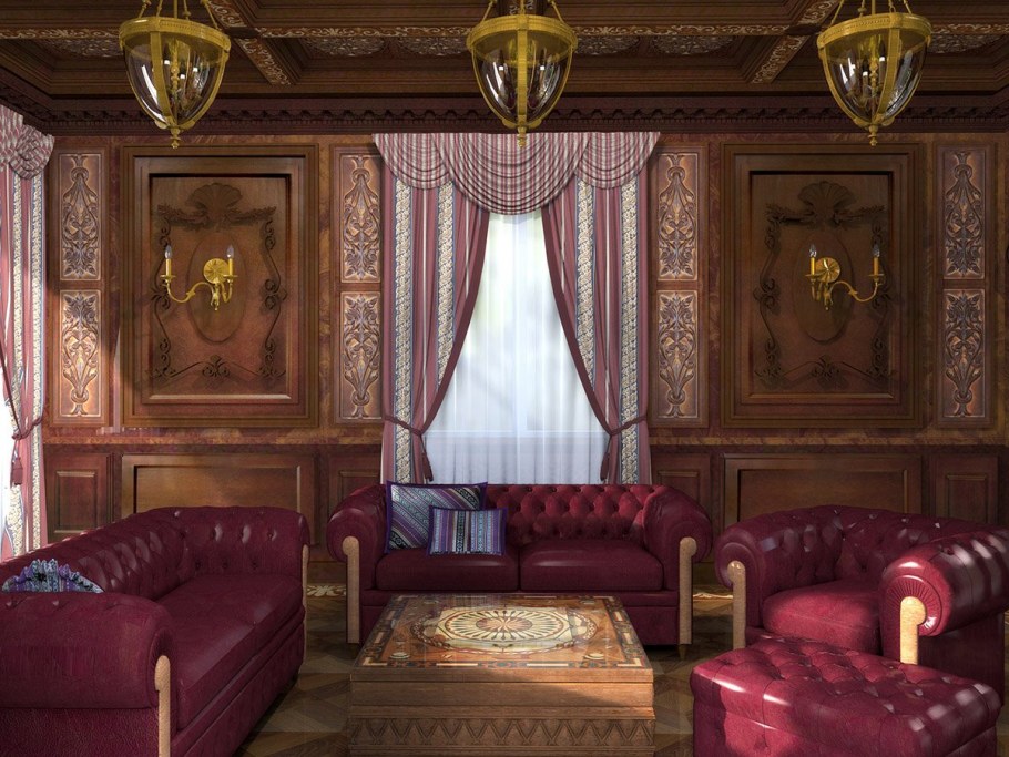 Комната в стиле классицизм