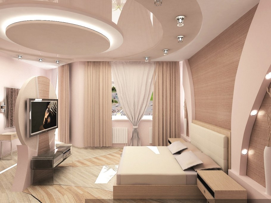 Потолок в спальне