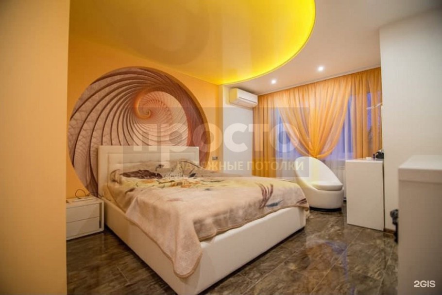 Двухярусный потолок в спальню