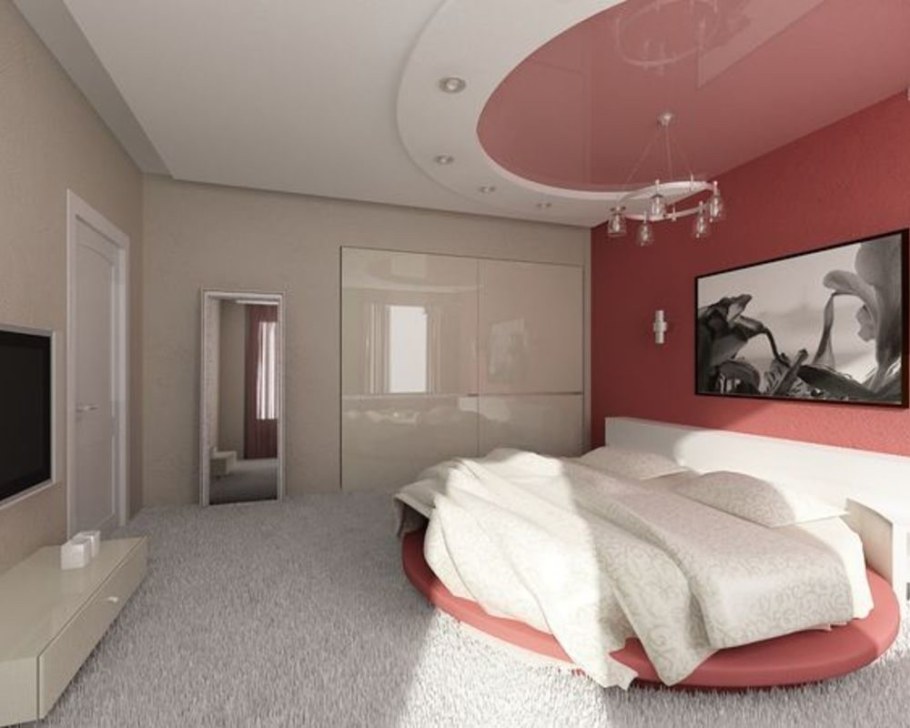 Двухъярусные натяжные потолки в спальню