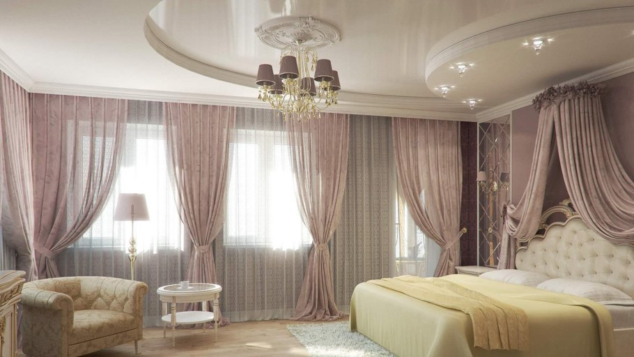 Потолок в спальне