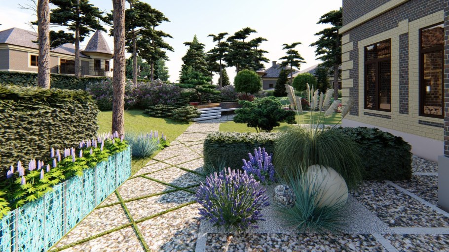 Благоустройство территории частного дома