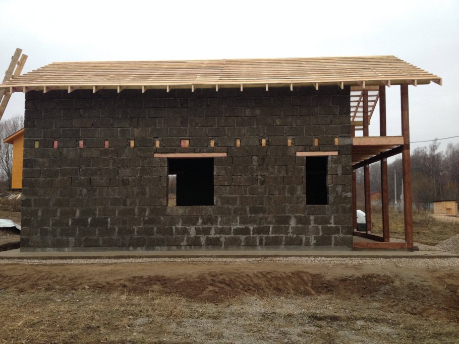Дом из арболита монолит одноэтажный