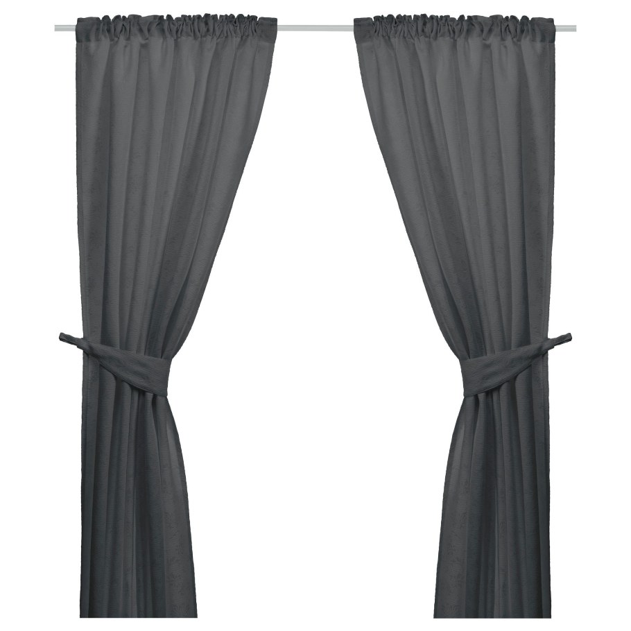 Графитовые шторы икеа