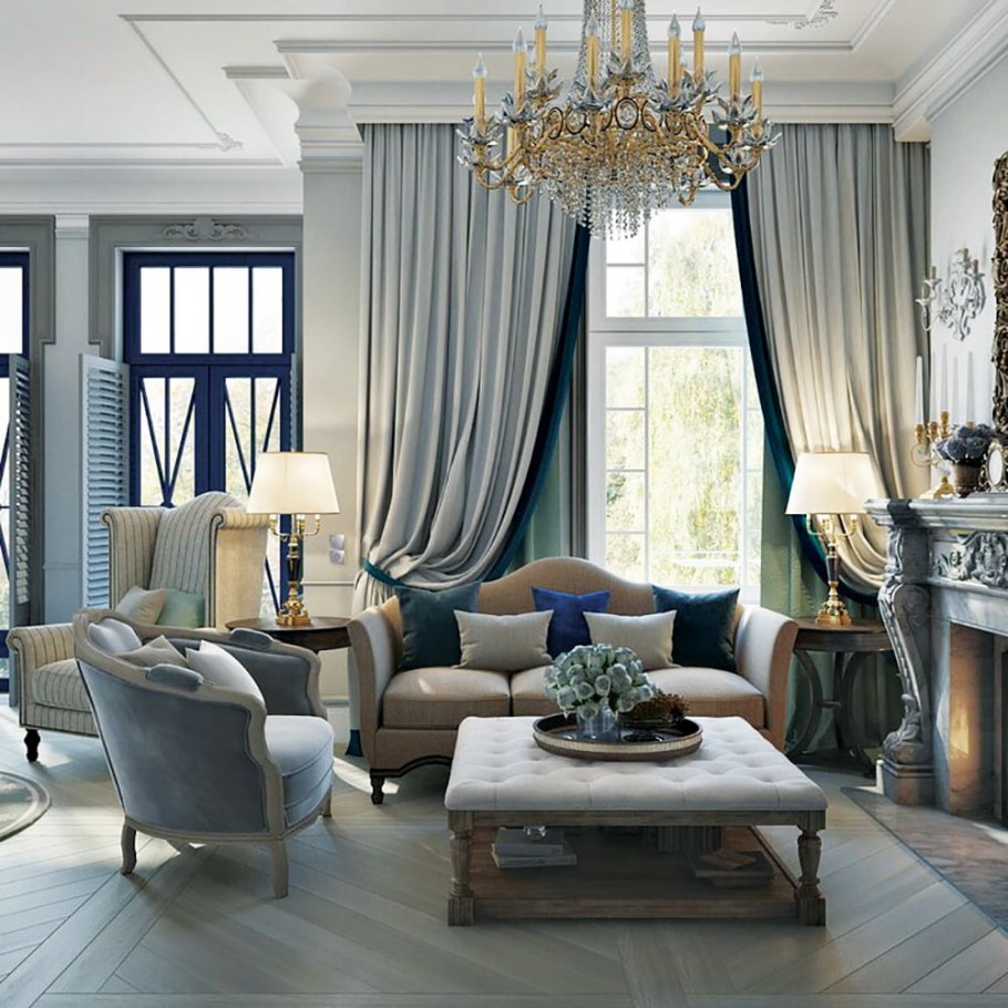 Французская Неоклассика гостиная