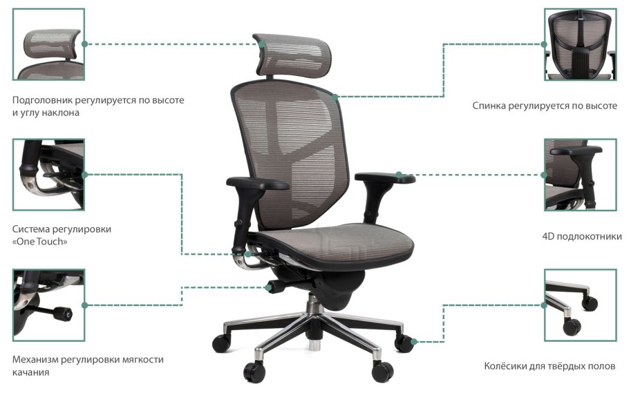 Кресло руководителя асkl102mt с регулируемой спинкой