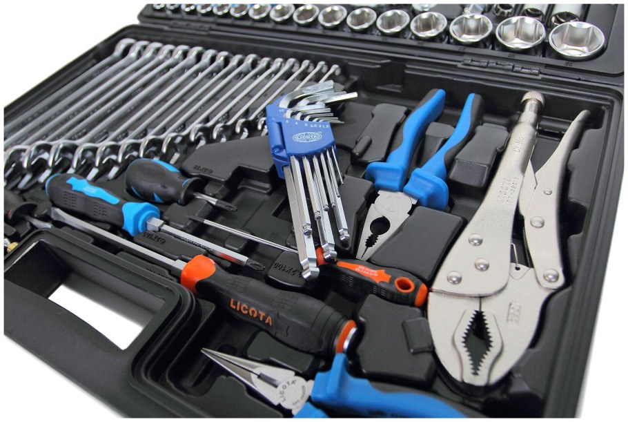 Licota alk-8022f набор инструмента 1/4 3/8 1/2 6 и 12 гр 131 предмет