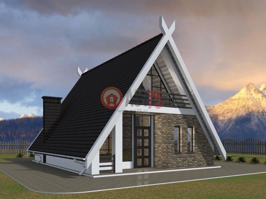 Необычные проекты домов с мансардой