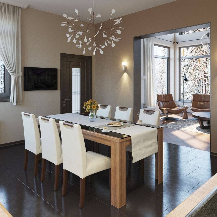 Гостиная с обеденной зоной