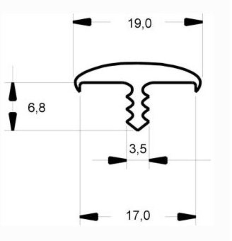 Врезной кант ПВХ для ДСП 16 мм