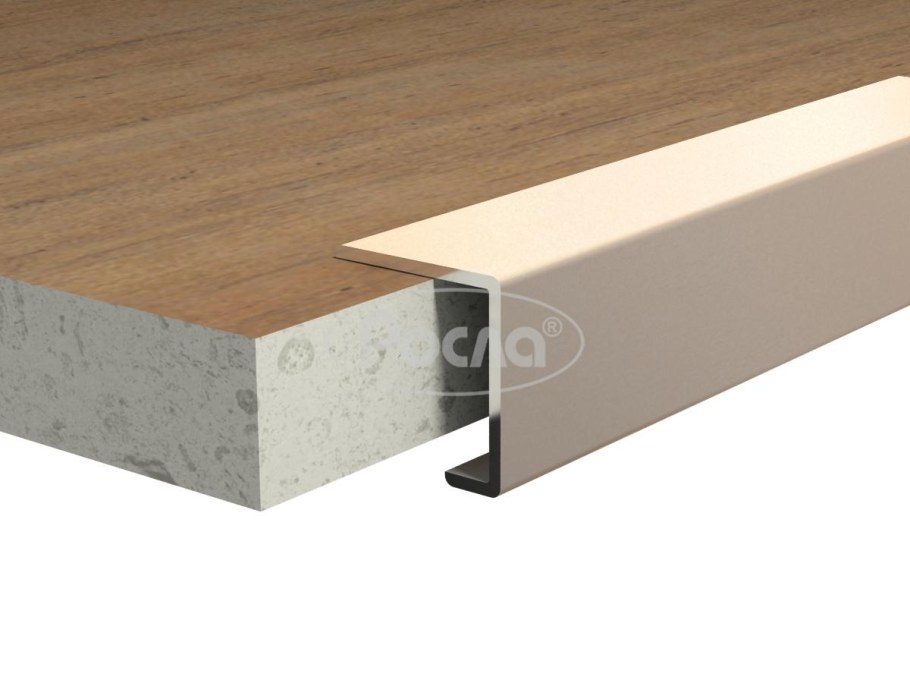 Торцевой алюминиевый профиль для ЛДСП 16 мм