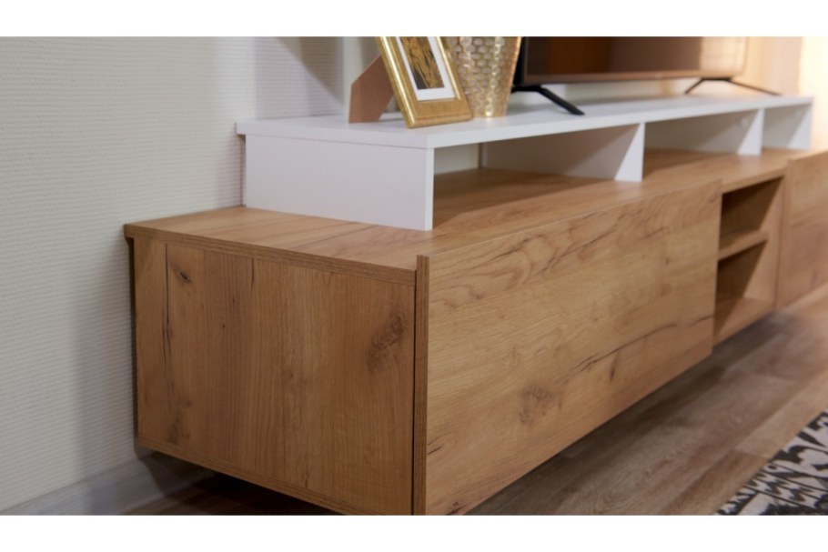 Гостиная Невио-2 дуб крафт золотой/белый