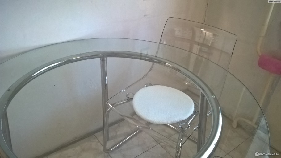 Стеклянный стол икеа круглый Тобиус