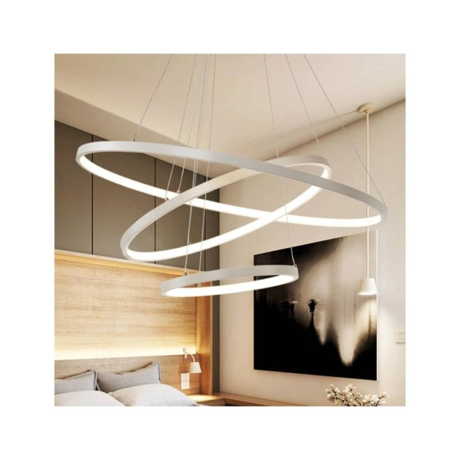 Люстра led 3-Ring Chandelier Золотая