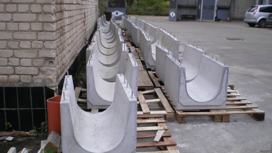 Бетонный лоток водоотводный монолит опалубка