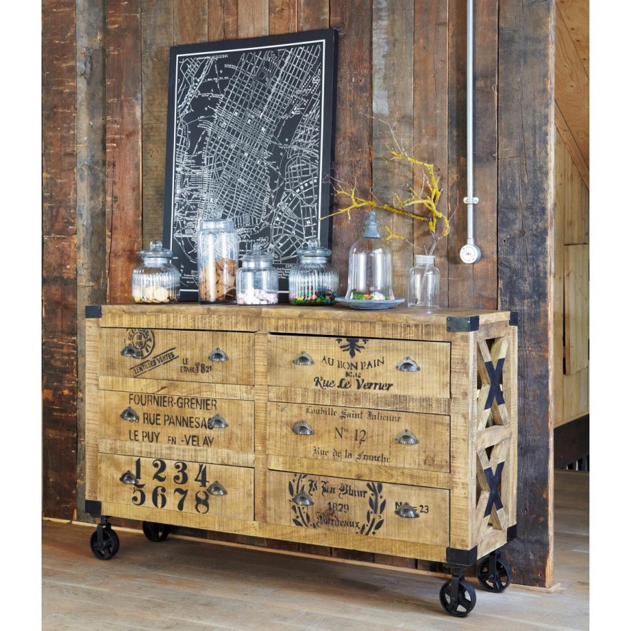 Декупаж мебели в стиле лофт