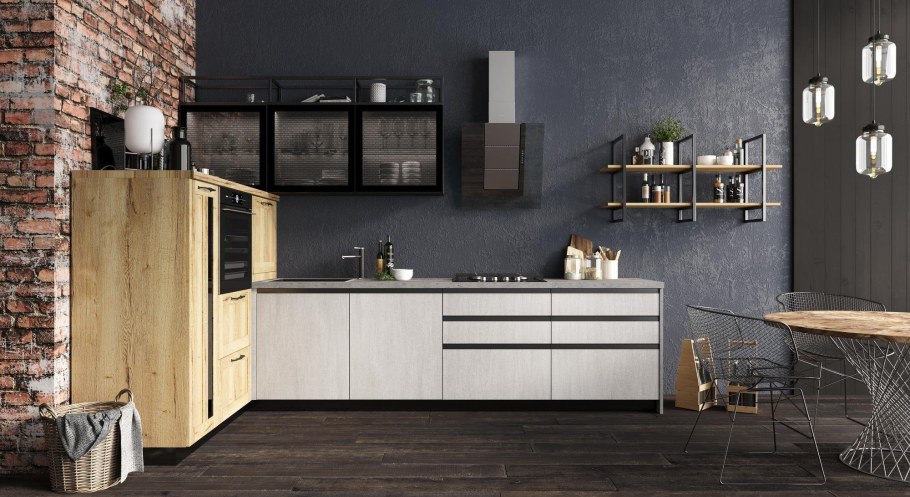 Кухни лофт дуб Галифакс