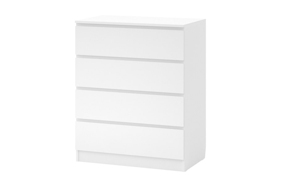 Комод Трэнт 29 белый ЛДСП четырехсекционный 615х325х800