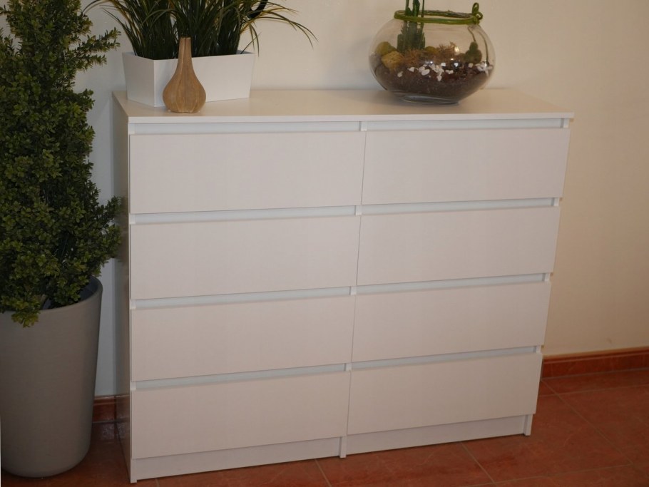 Комод Пайн белый глянец