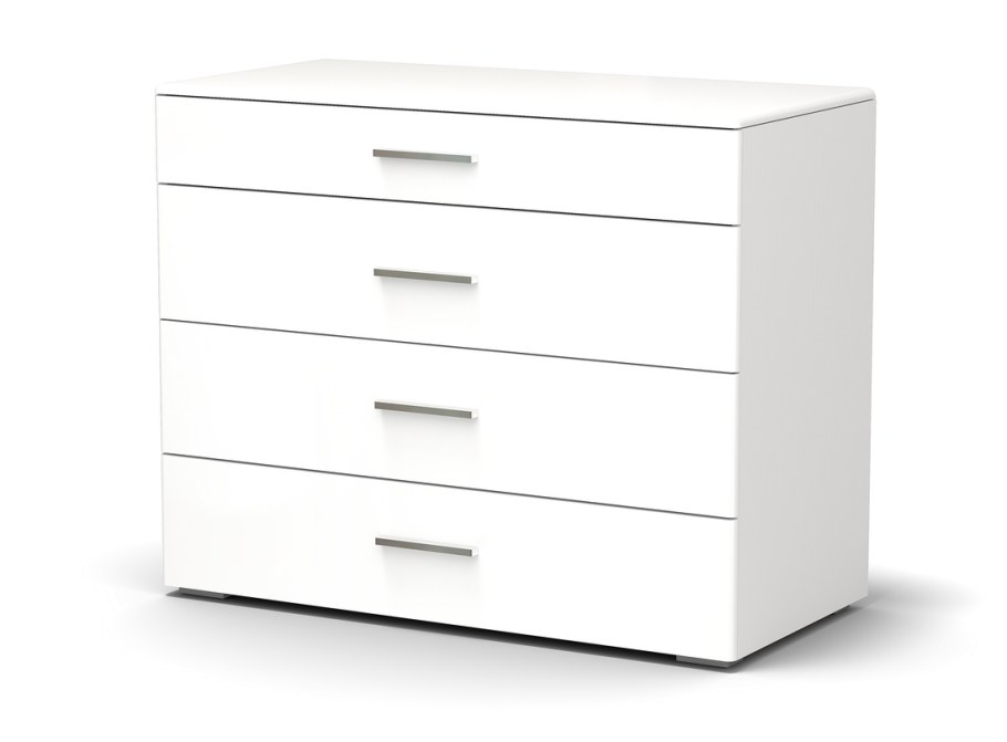 Alberta к-01 комод с 3мя ящ. (Ш1002**г475*в820мм), ЛДСП белый Альпийский