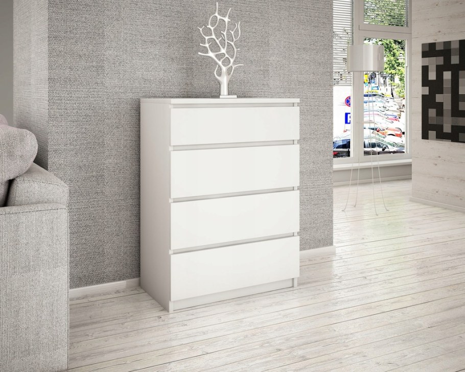 Комод Норд-3 белый глянец