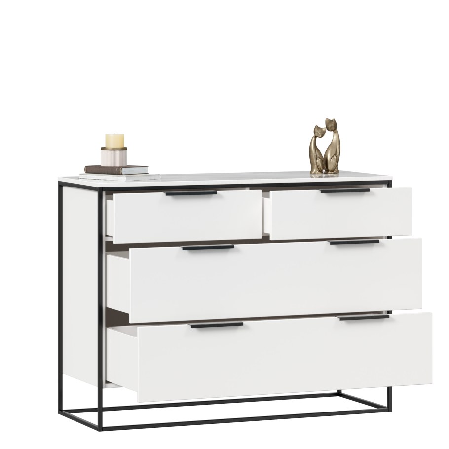 Комод белый Норд артикул: ЛД 677.010.000