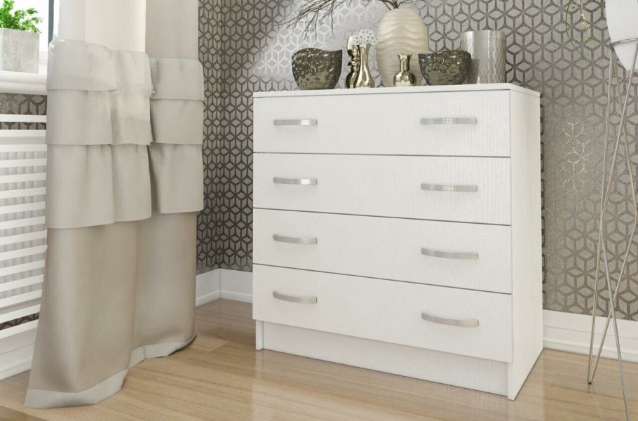 Комод 4 ящика белый Вавилон