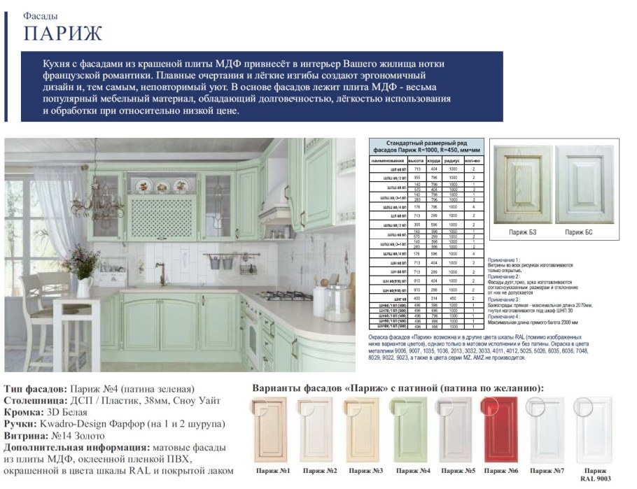 Фасады Зов Париж 4 патина