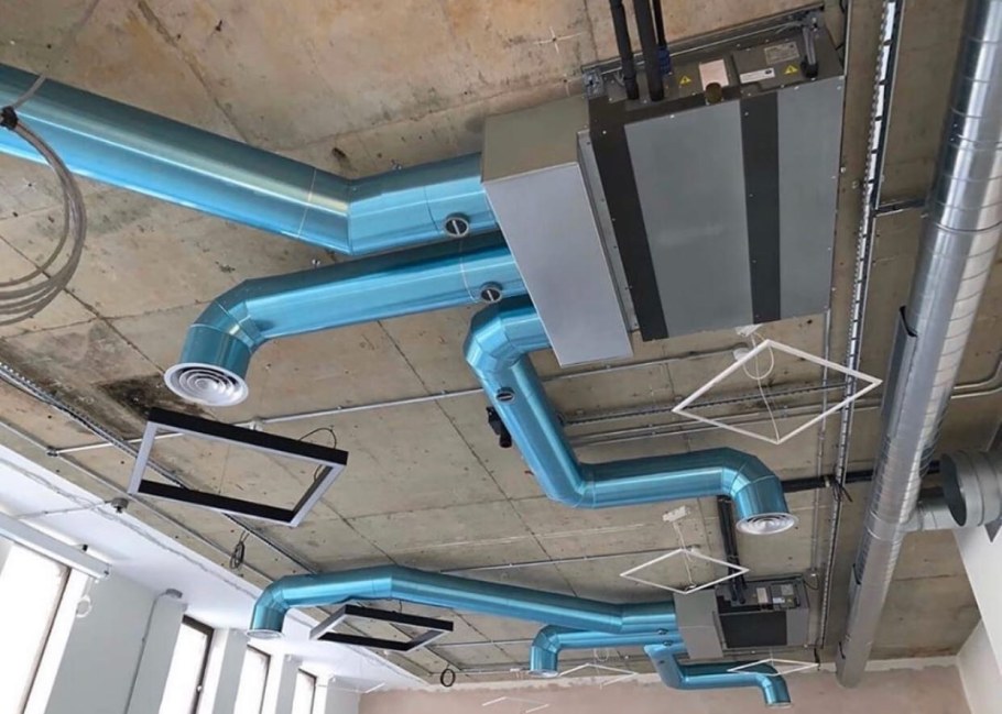 Канальный блок кондиционера сбоку