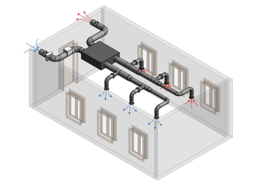 Вытяжная вентиляционная система в1