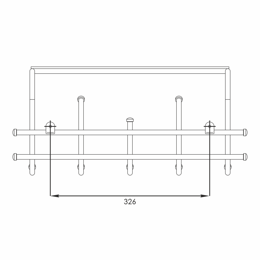 ЗМИ вешалка настенная с полкой на 5 крючков ЗМИ