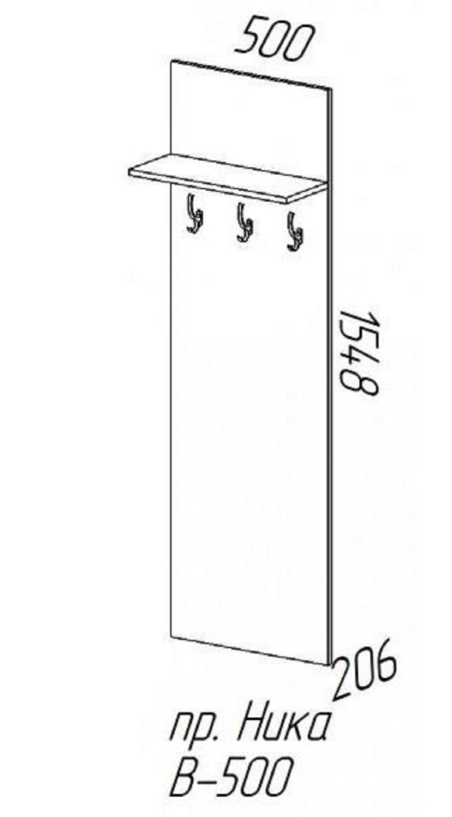 Вешалка Ника ясень шимо