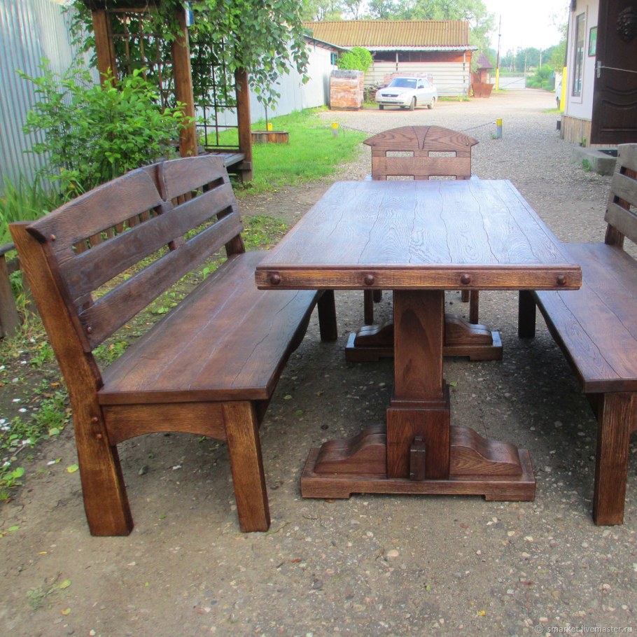 Комплект садовой мебели из дерева