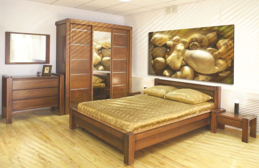 Мебель для спальни из массива дерева