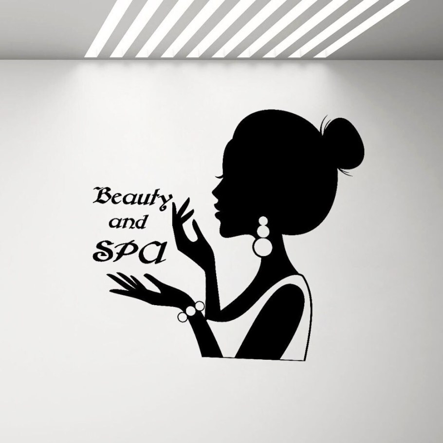 Силуэты девушек стикер для салона