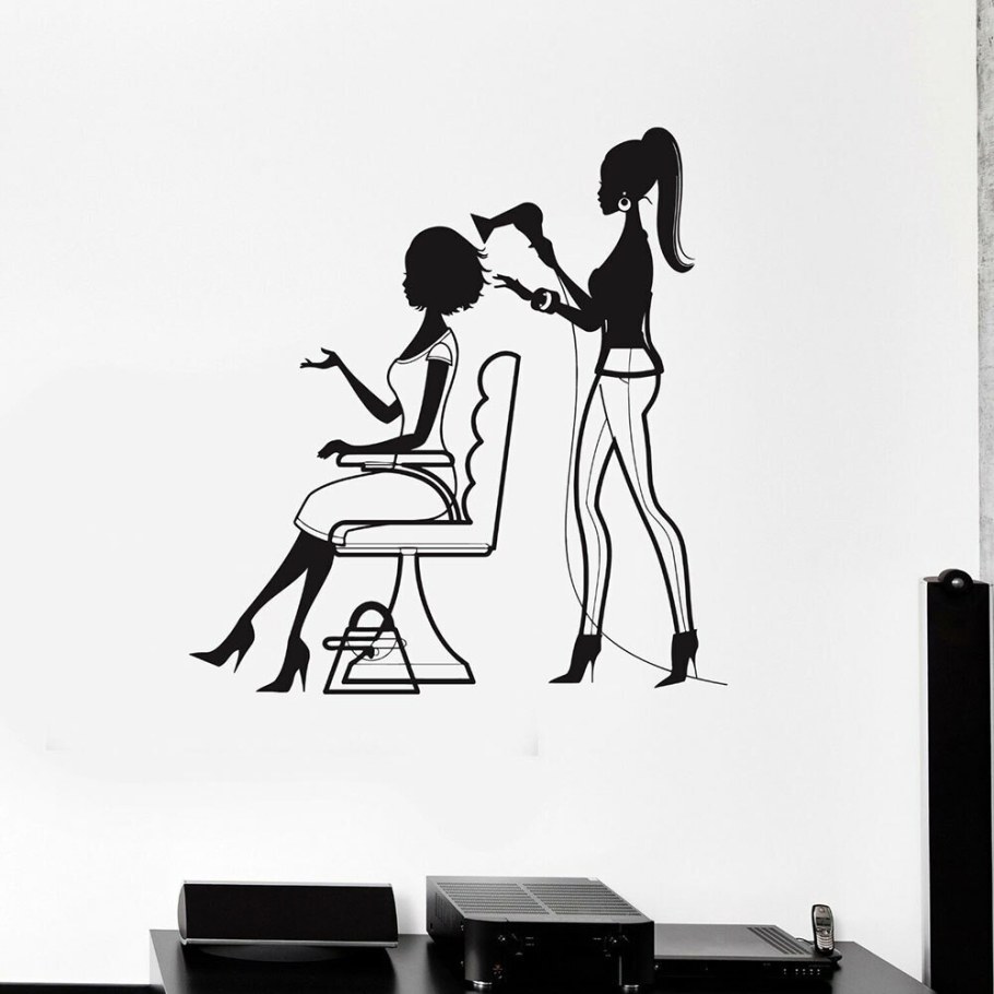 Наклейка на дверь парикмахерской