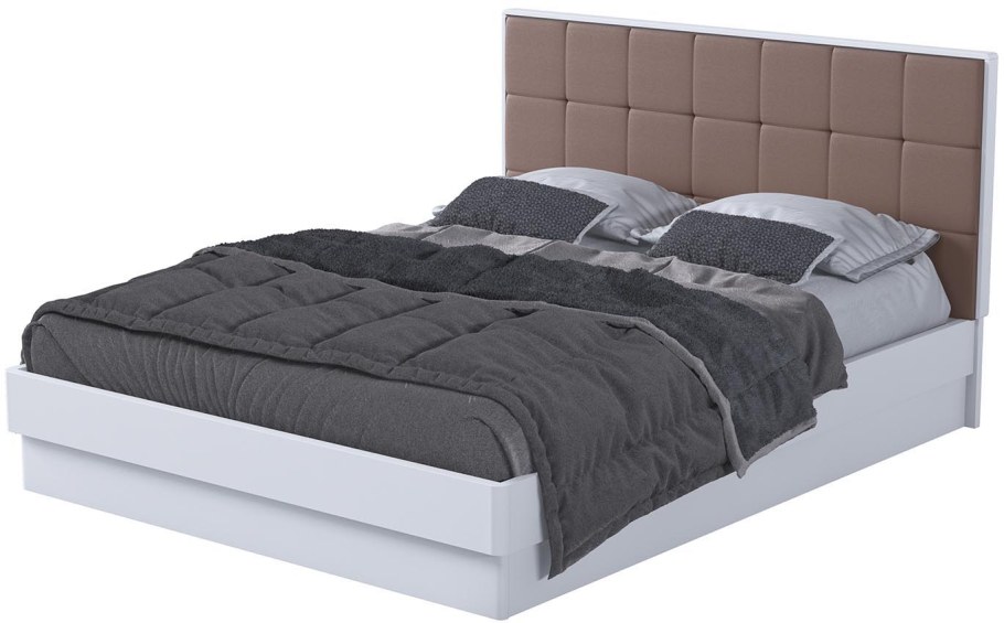 Кровать Астрид двухместная серая