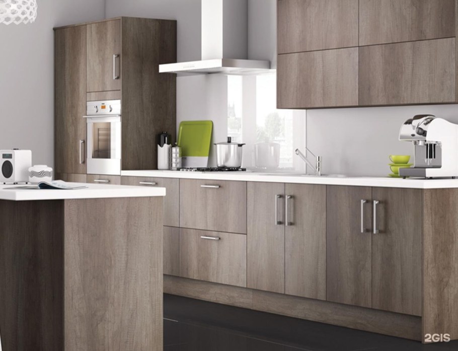 Прямая кухня 4 метра ясень