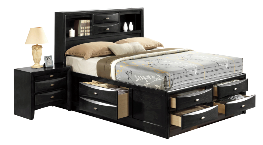 Кровать двуспальная с выдвижными ящиками