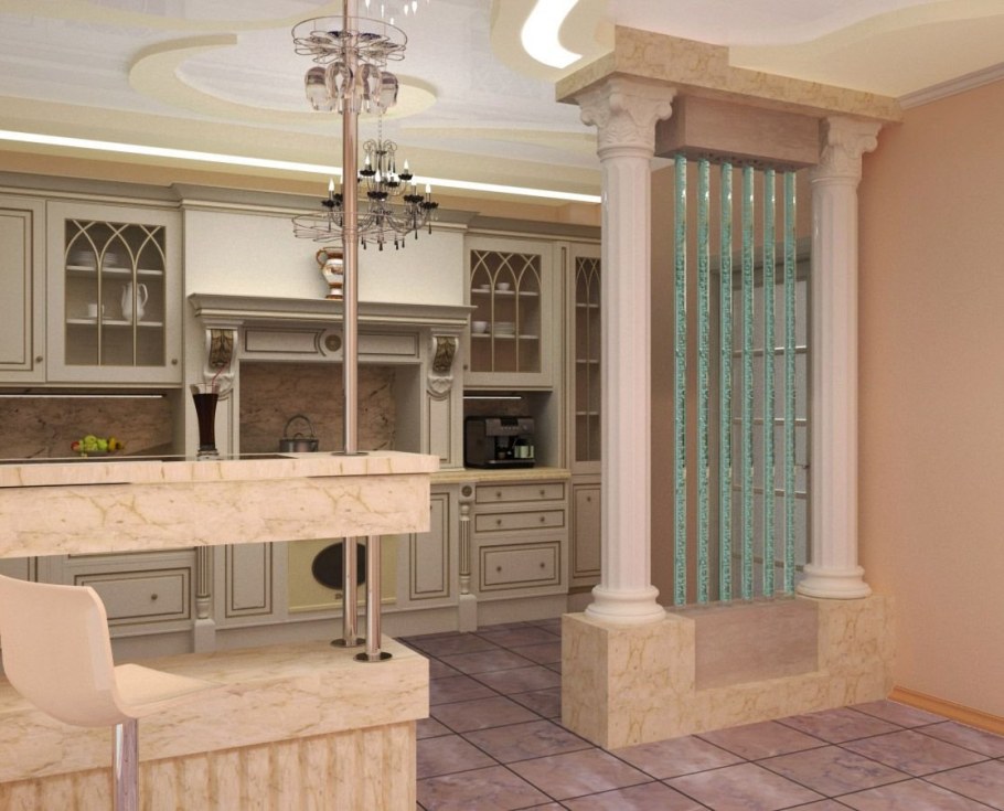 Колонна на кухне