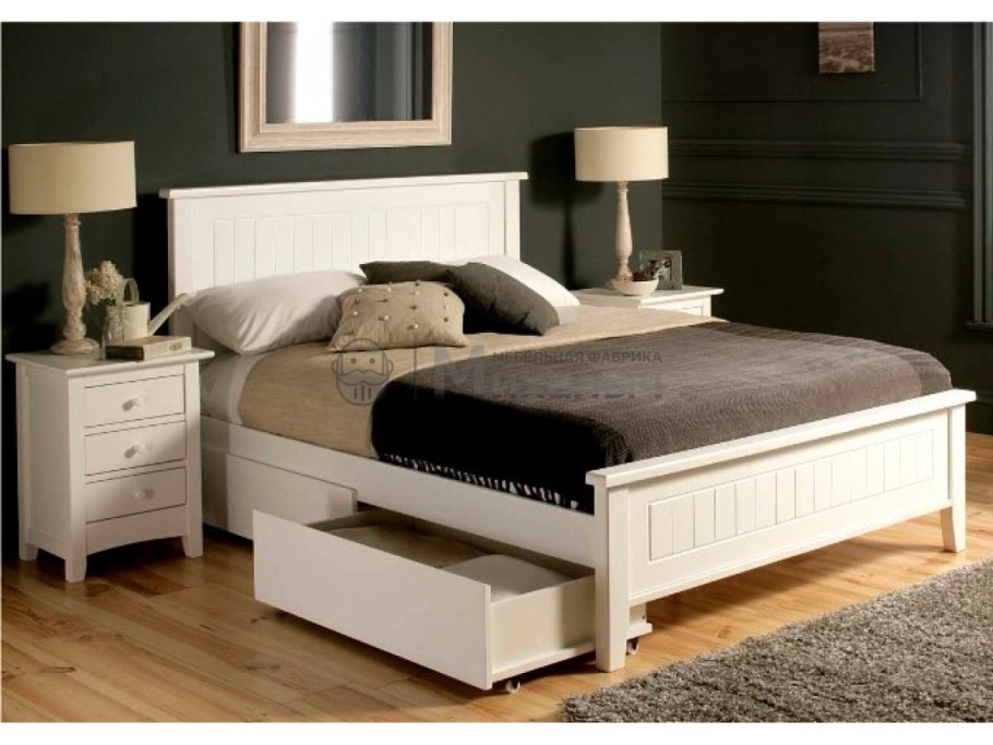 Кровать King Size с выдвижными ящиками