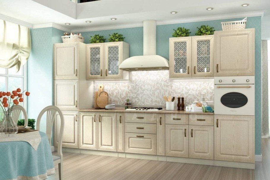 Кухня Изабель ясень патина модульная