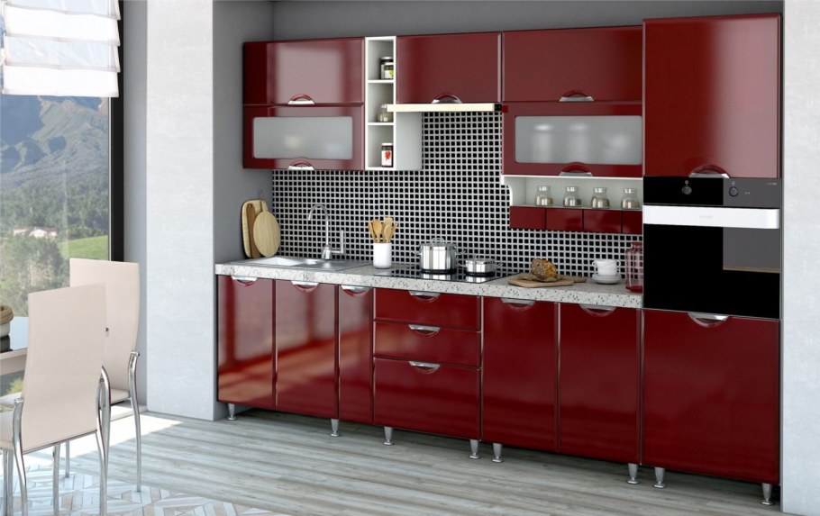 Кухня Равенна Вива бордо/фиолетовый