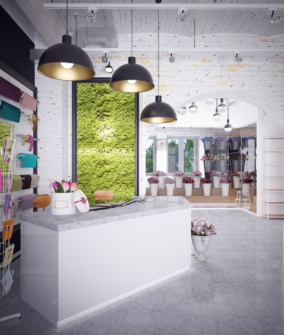 Цветочный магазин в стиле лофт