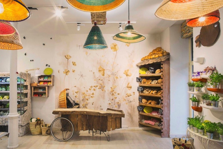 Фермерский стиль в интерьере магазина