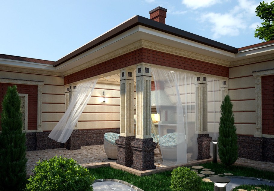 Одноэтажный дом узбекский