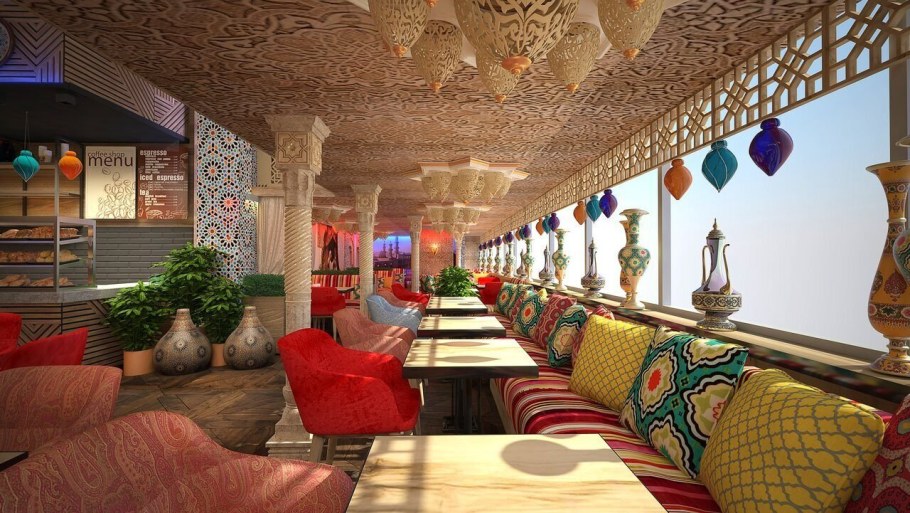 Восточный стиль в интерьере ресторана